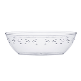 64 Oz. | Clear Oval Plastic Serving Bowl | 50 Pack - Yom Tov Settings